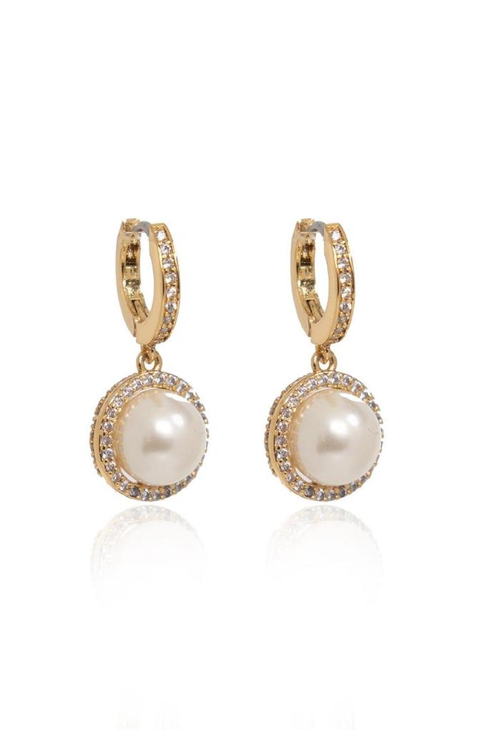 Kate Spade Something Sparkly Spade Huggies Earrings