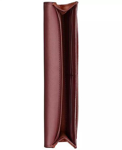 Mila Long Flap Wallet in Signature Coated Canvas