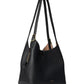 Deco Pebbled Leather Large Shoulder Bag