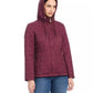 Women's Short Spade Flower Quilted Jacket W/ Hood