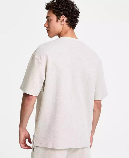 Men's Relaxed Fit Waffle Knit Short Sleeve T-Shirt