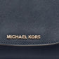 Michael Kors Navy Blue Leather Flap Crossbody Bag