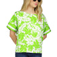Women's Palm Border-Print T-Shirt
