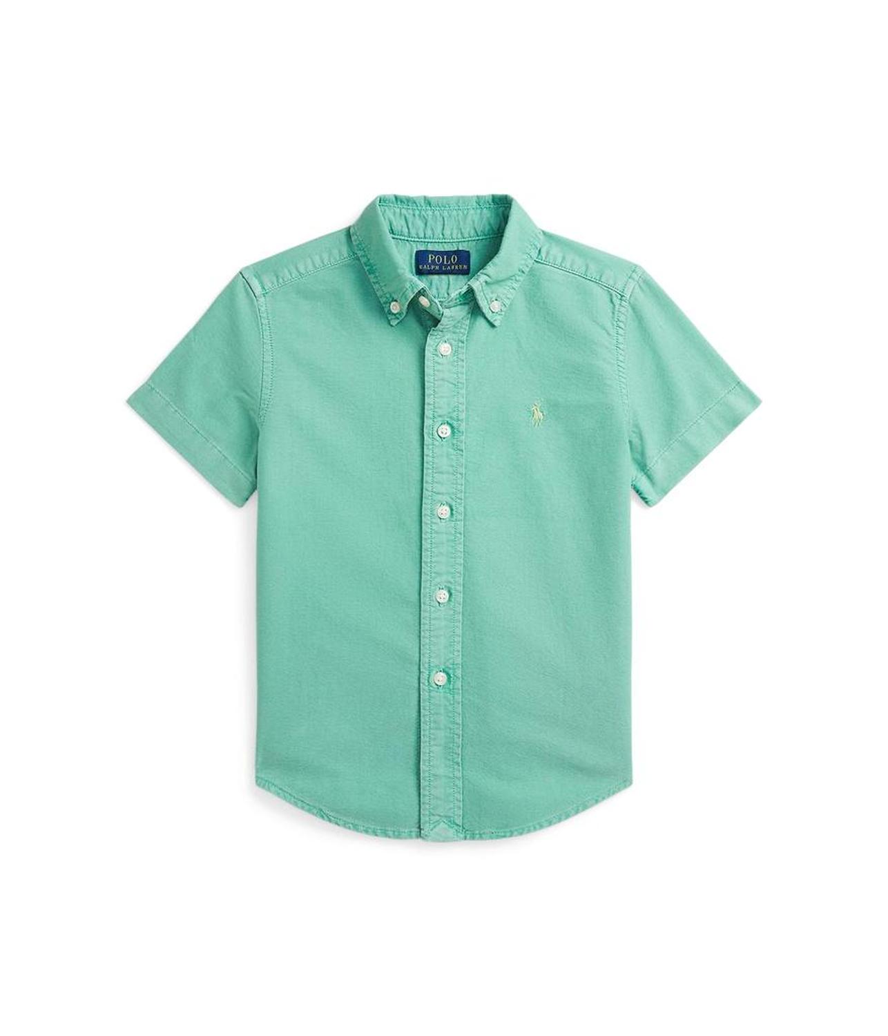 Cotton Oxford Short Sleeve Shirt (Toddler/Little Kid)
