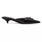 The Emma Buckle Patent Leather Kitten-Heel Mules