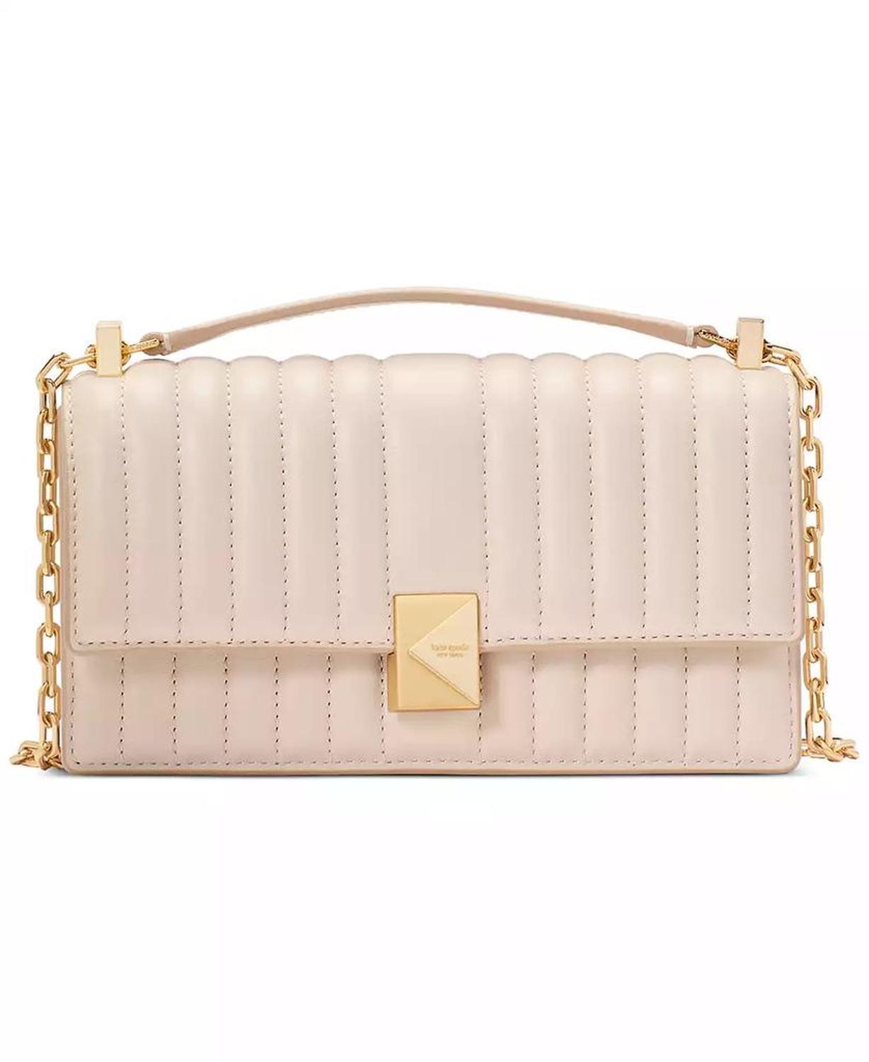 Deco Quilted Leather Mini Flap Chain Crossbody Bag