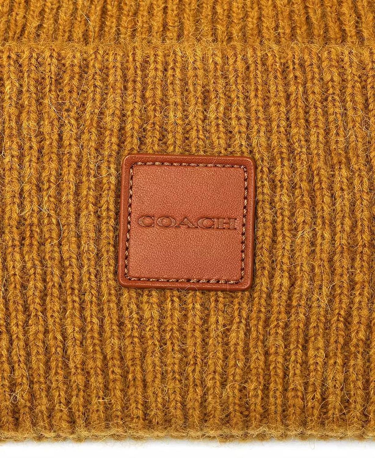 Men's Leather Patch Bean Hat