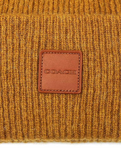 Men's Leather Patch Bean Hat