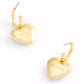Signature Heart Charm Huggie Earrings