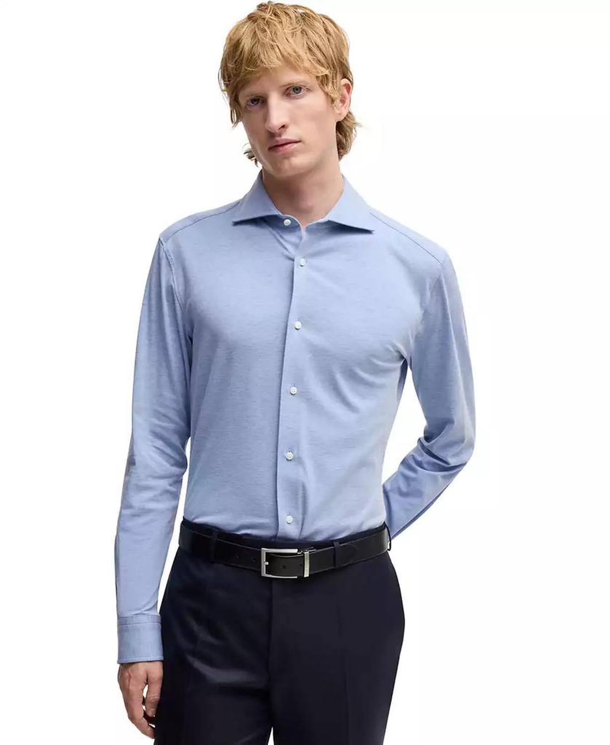 Men's Slim-Fit Cotton-Blend Shirt