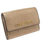 Michael Kors Metallic Gold Leather Flap Card Holder