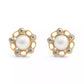 Faux Stone Signature Heritage Cultivated Pearl Stud Earrings