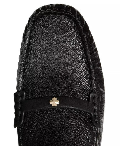 Women's Flower Stud Round Toe Moccasin Loafers