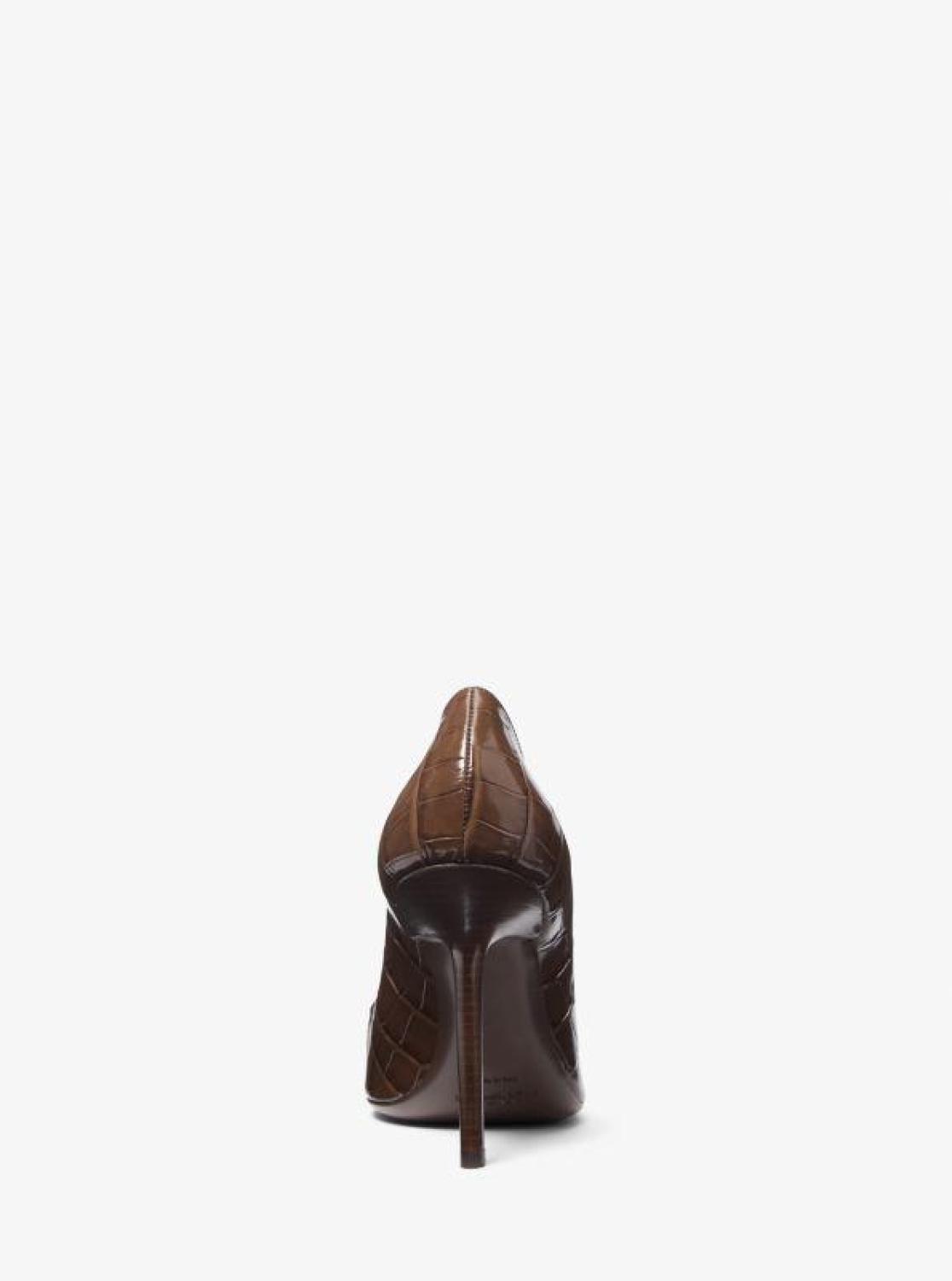 Winona Crocodile Embossed Leather Pump