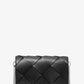 Jet Set Medium Woven Leather Crossbody Bag