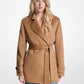 Wool Blend Belted Wrap Coat