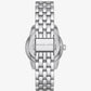 Mini Bryant Pavé Logo Silver-Tone Watch
