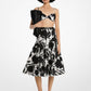 Floral Chiné Silk and Cotton Jacquard Drop Waist Dance Skirt