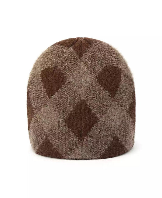 Argyle Knit Stretch-Fit Beanie