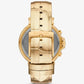 Oversized Maren Gold-Tone and Metallic Crocodile Embossed Leather Watch