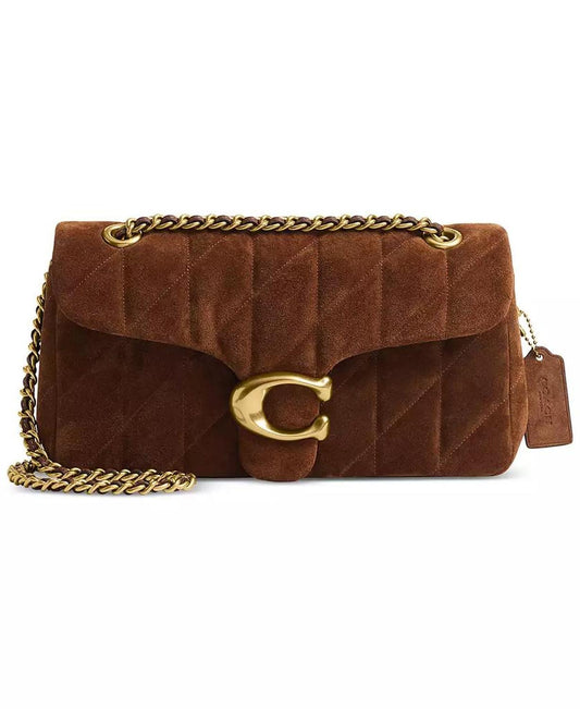 Quilted Tabby Medium Suede Shoulder Bag 26