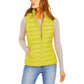 New Michael  Women's Limeade Bright Yellow Down Puffer Vest Outerwear
