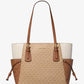 Voyager Large Color-Block Signature Logo Tote Bag