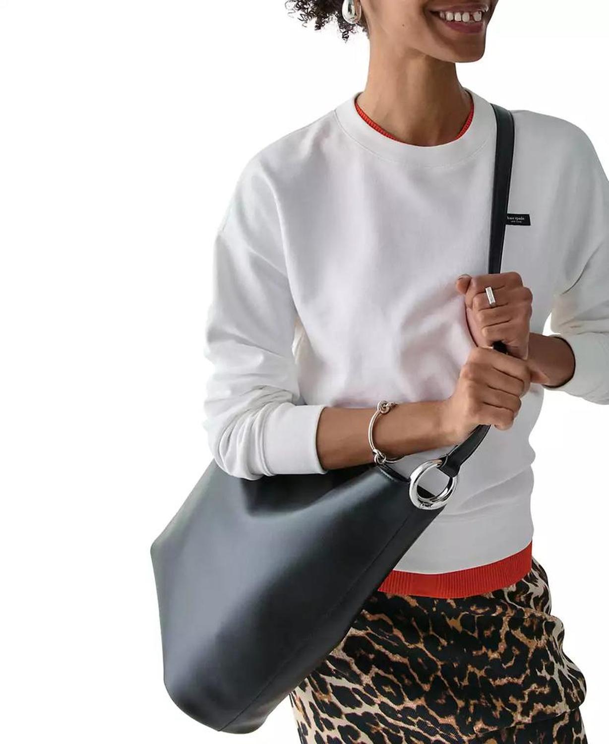 Halo Large Smooth Leather Bucket Bag