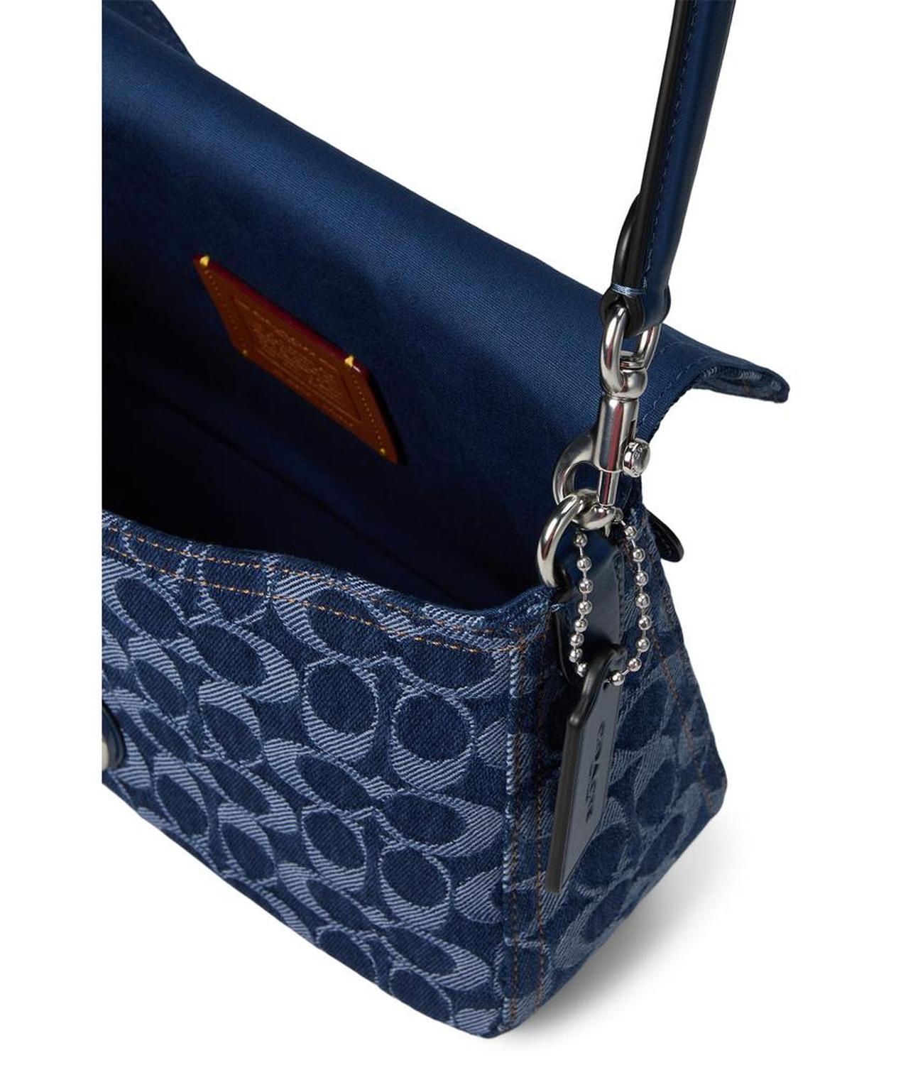 Soft Tabby Shoulder Bag In Signature Denim