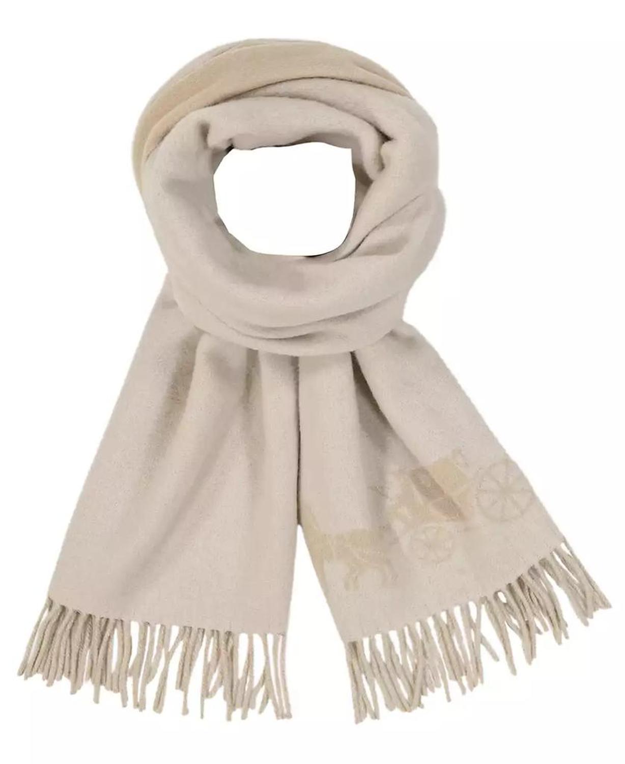 Women's Oversized Bicolor Horse and Carriage Muffler