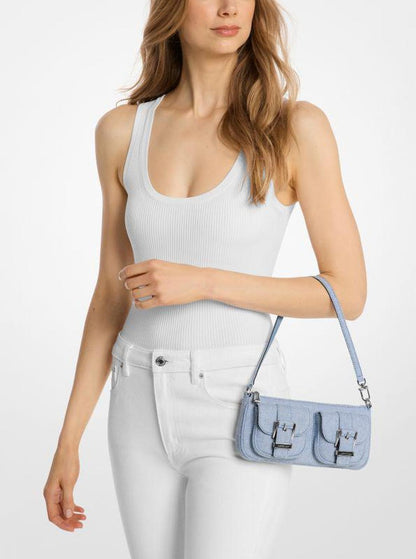 Zoe Small Denim Pochette