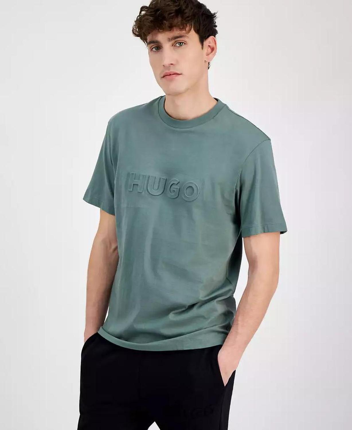 HUGO by Men's Detori Regular-Fit Logo Embossed Graphic T-Shirt, Exclusively at Macy's
