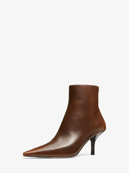 Selina Burnished Leather Ankle Boot