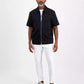 Men's Double Knit Zipper Short-Sleeve Shirt