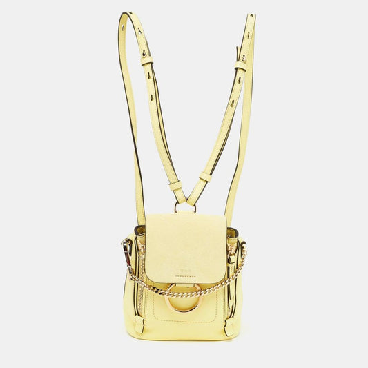 Chloe Lemonade Leather And Suede Mini Faye Day Backpack