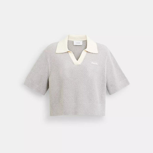 Coach Outlet Cropped Knit Polo