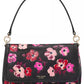 Hudson Fall Poppies Leather Flap Shoulder Bag
