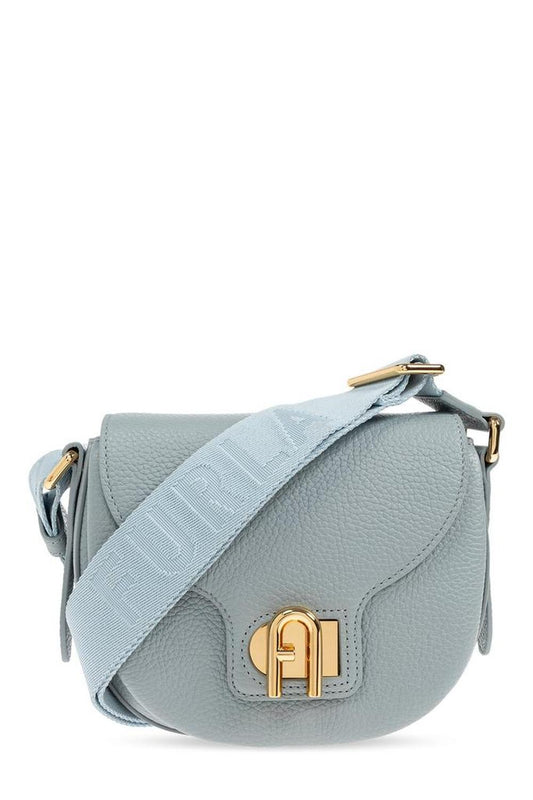 Furla Logo Plaque Foldover-Top Shoulder Bag