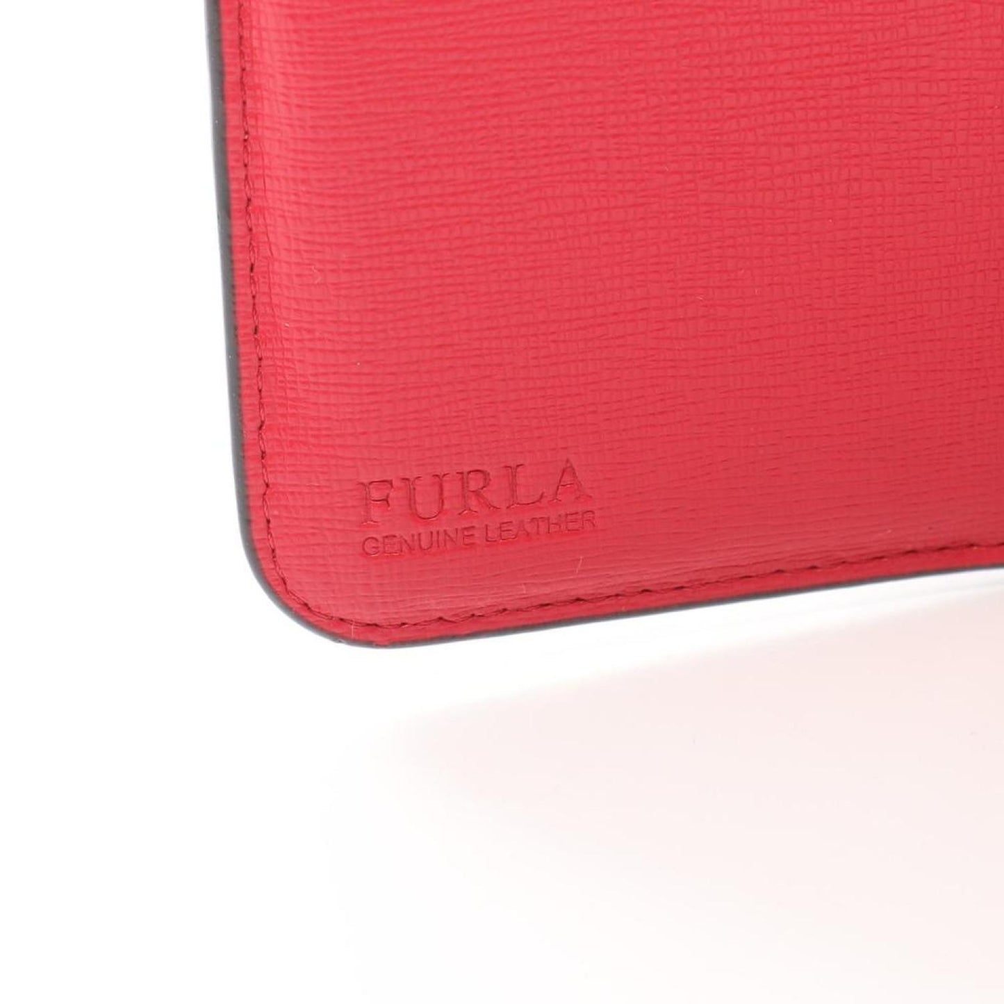 Babylon M Zip Around Bi-Fold Wallet Leather Red