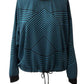 Stripe Brit Wit Sweatshirt Top In Tale And Black