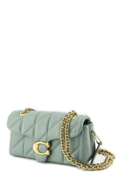 Coach Tabby 20 Logo Plaque Quilted Shoulder Bag