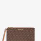 Jet Set Large Signature Logo Wristlet
