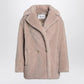Women's Teddy Bear Icon Coat Short Sand In Alpaca And Wool