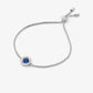 Precious Metal-Plated Cubic Zirconia Halo Slider Bracelet