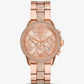 Oversized Brynn Pavé Rose Gold-Tone Watch
