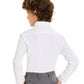 Solid White Button Down Dress Shirt, Big Boys