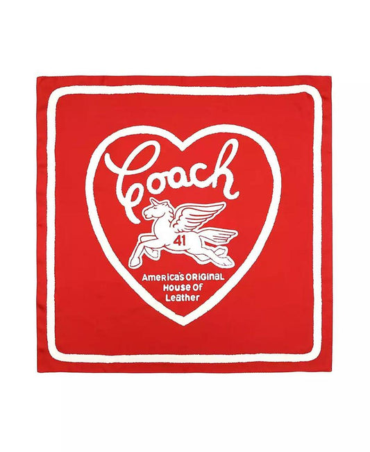 Women's Valentine's Day Pegasus Print Silk Square Scarf