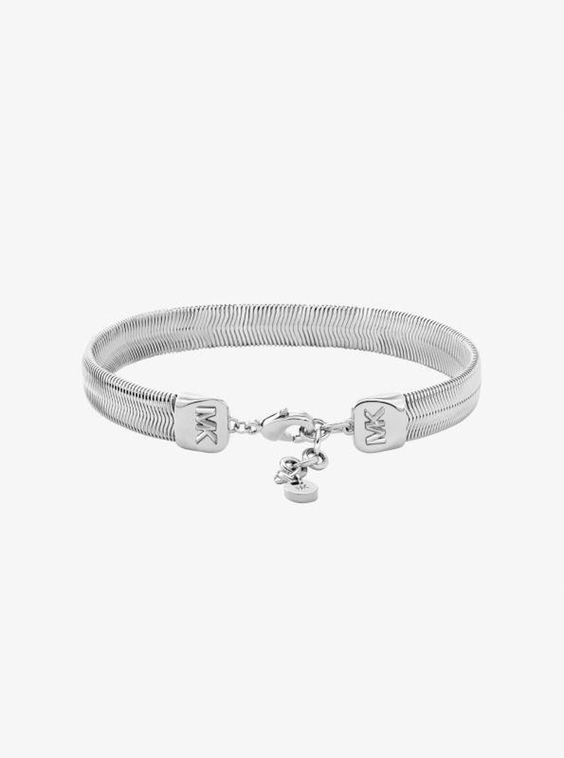 Precious Metal-Plated Brass Tubogas Snake Chain Bracelet