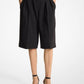 Wool Serge Pleated Shorts