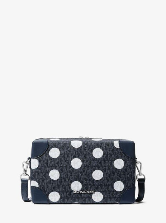 Jeanie Small Polka Dot Signature Logo Trunk Crossbody Bag